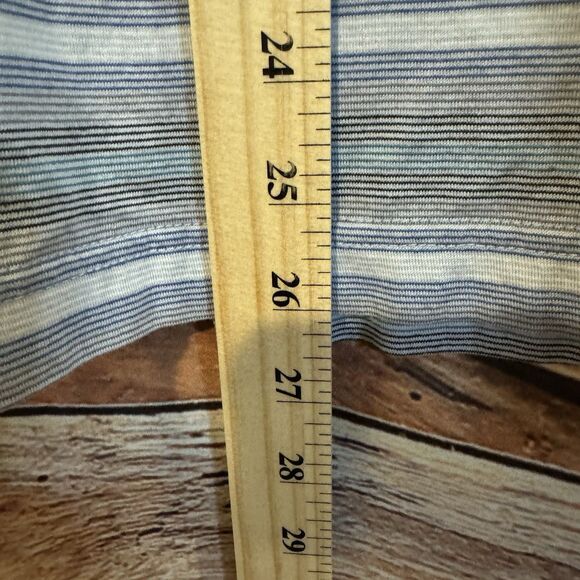 J Ferrar Men's Small Gray Striped Short Sleeve Button Down Shirt Casual Cotton - Picture 5 of 6